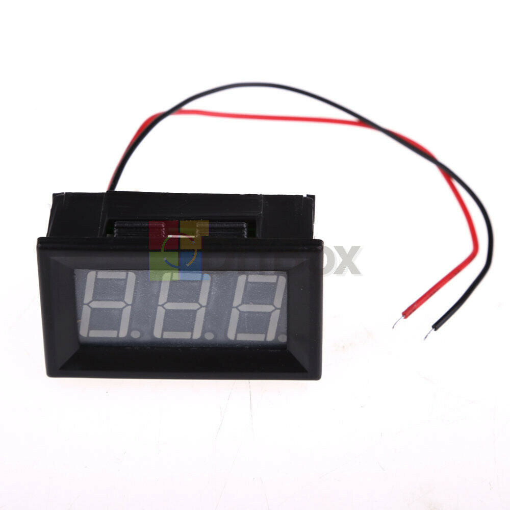 0.56" DC 5V~120V 3 Digit Voltmeter Blue LED 2 Wires Volt Voltage Meter For Car