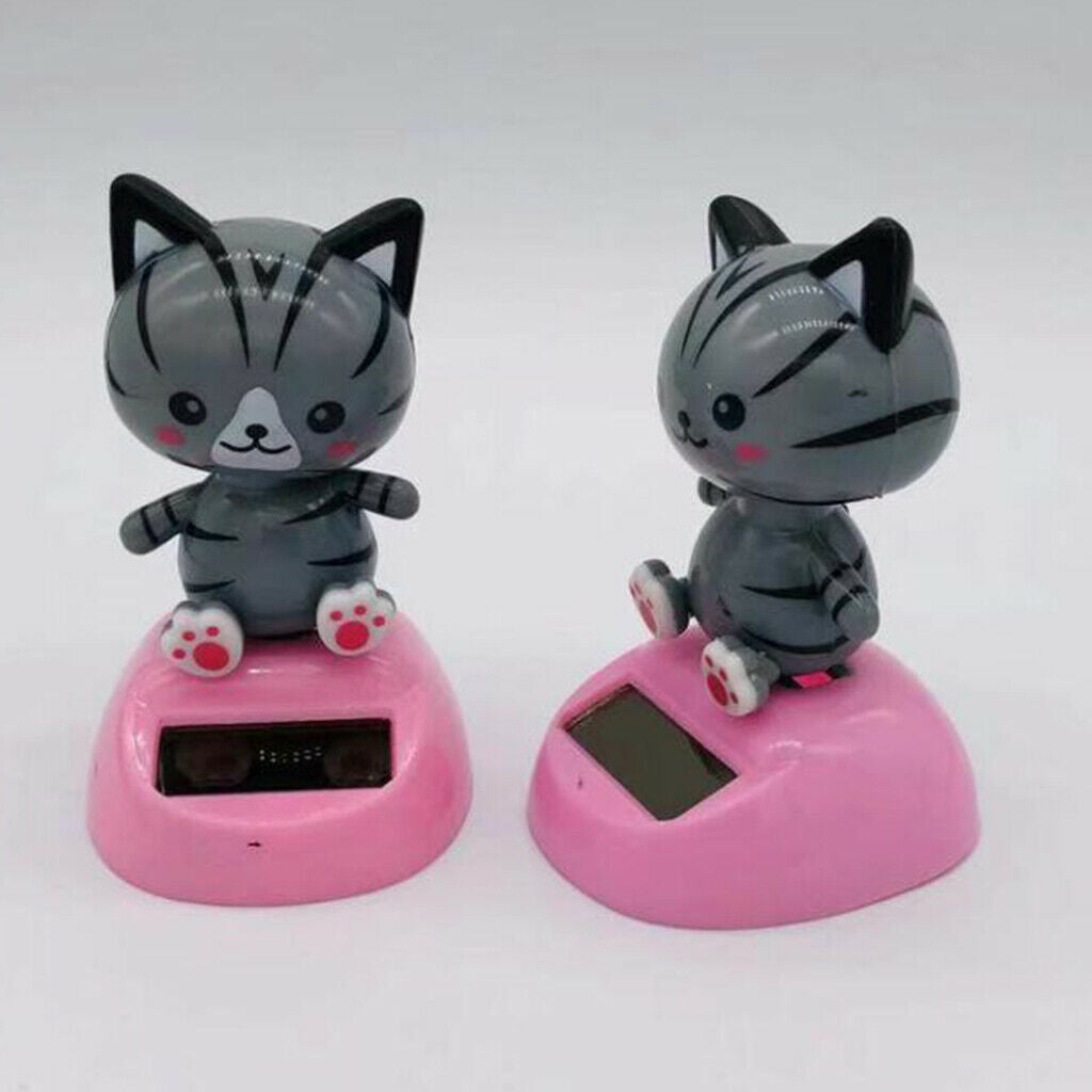 4x Solar Powered Dancing Animal Kids Bobble Toys Cat Rat Ornament Office