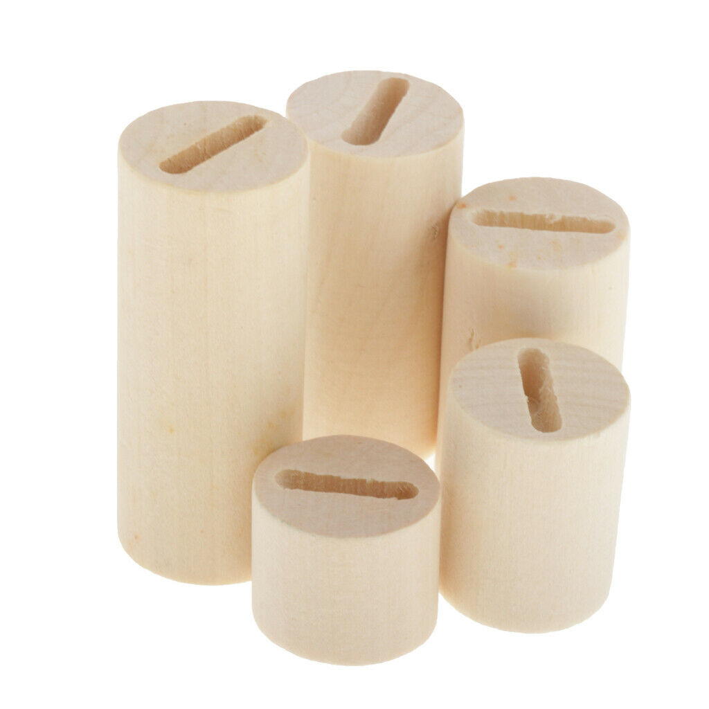 5 Pieces Wooden Ring Jewelry Display Stand Holder Organizer for Wedding Shop