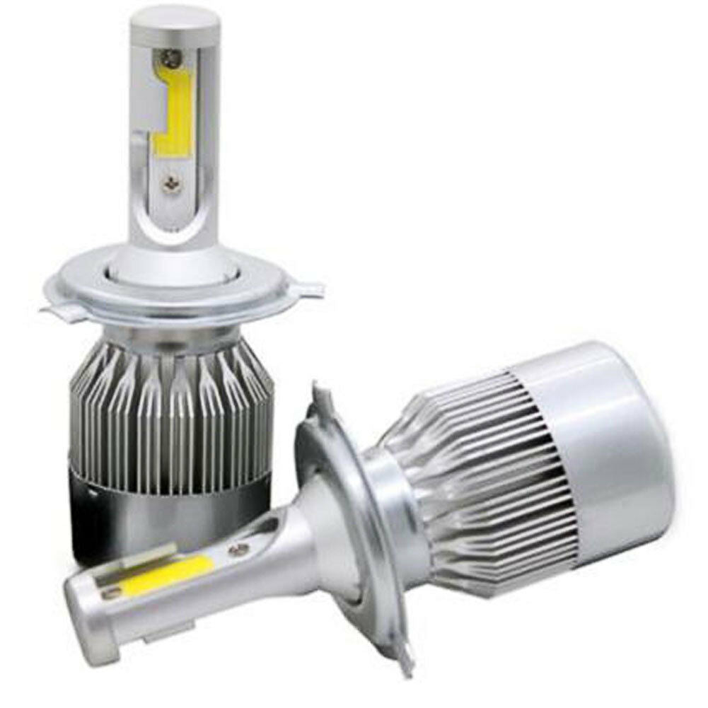 2PCS COB H4 C6 72W 7600LM LED Headlight Kit Hi/Lo Turbo Light Bulbs 6500K Car