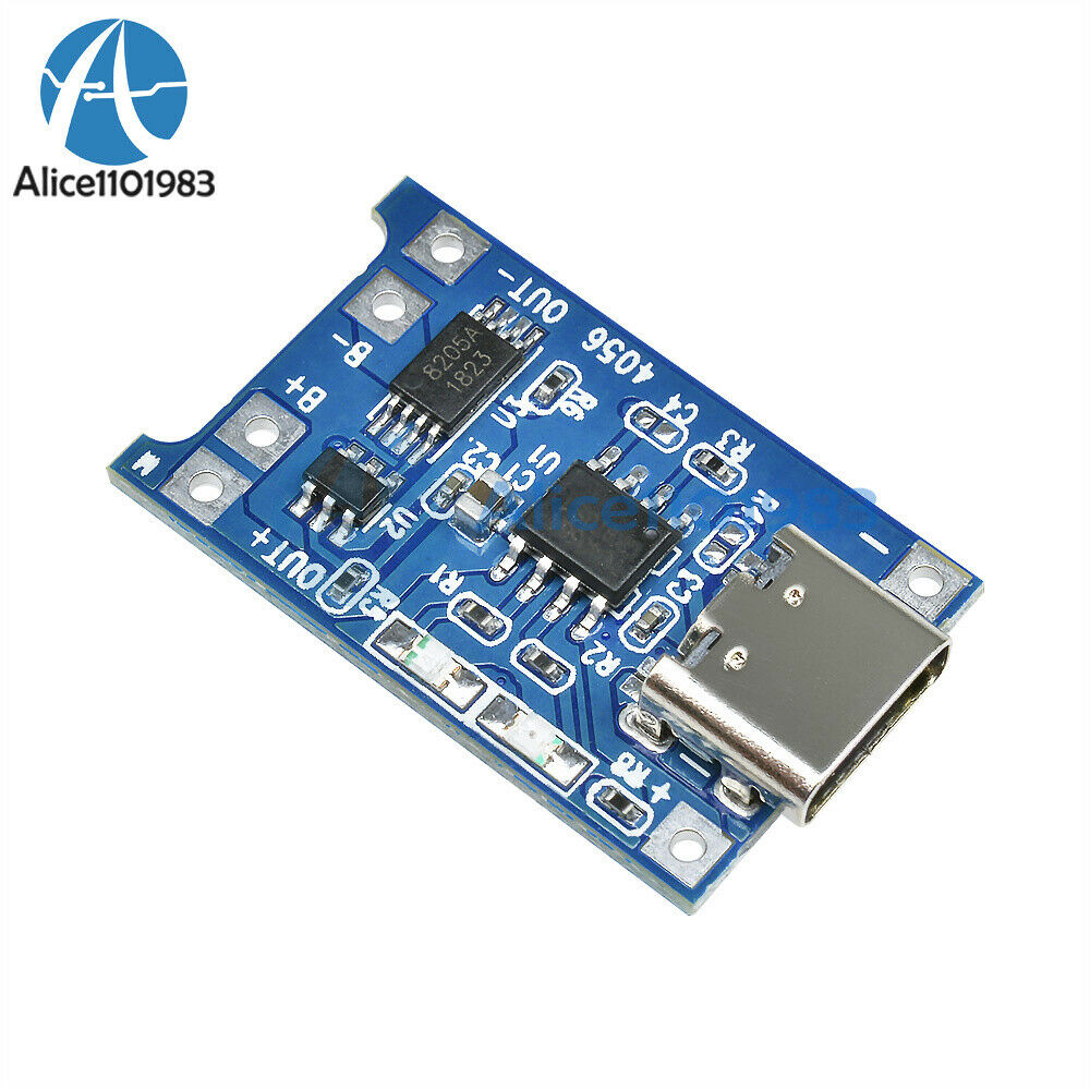1PC 5V 1A 18650 TC4056A Lithium Battery Charger Type-C USB Module Charging Board