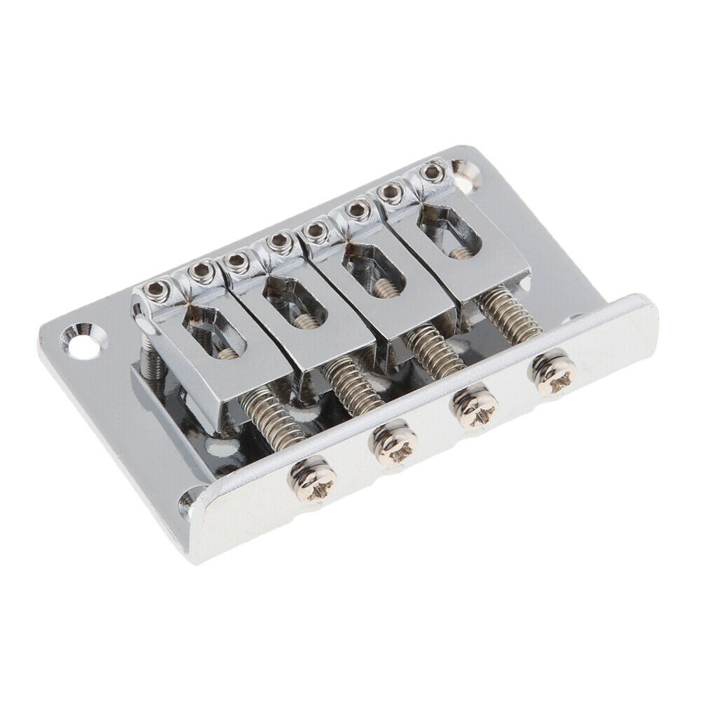 60mm 4 String Electric Guitar Fixed Bridge Tailpiece with Screws Wrench