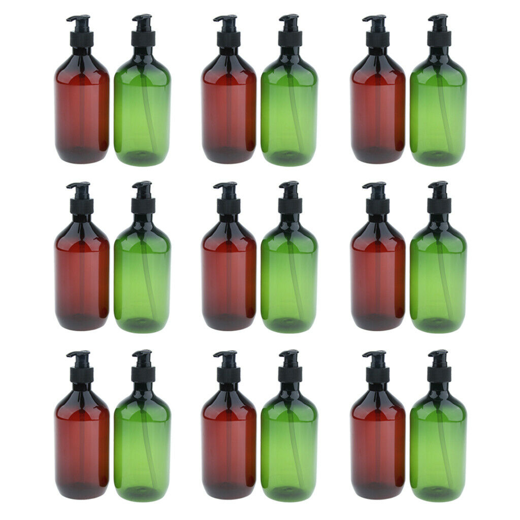 Bulk 18cs/set Plastic Pump Bottles Travel Gel Lotion Containers Dispenser