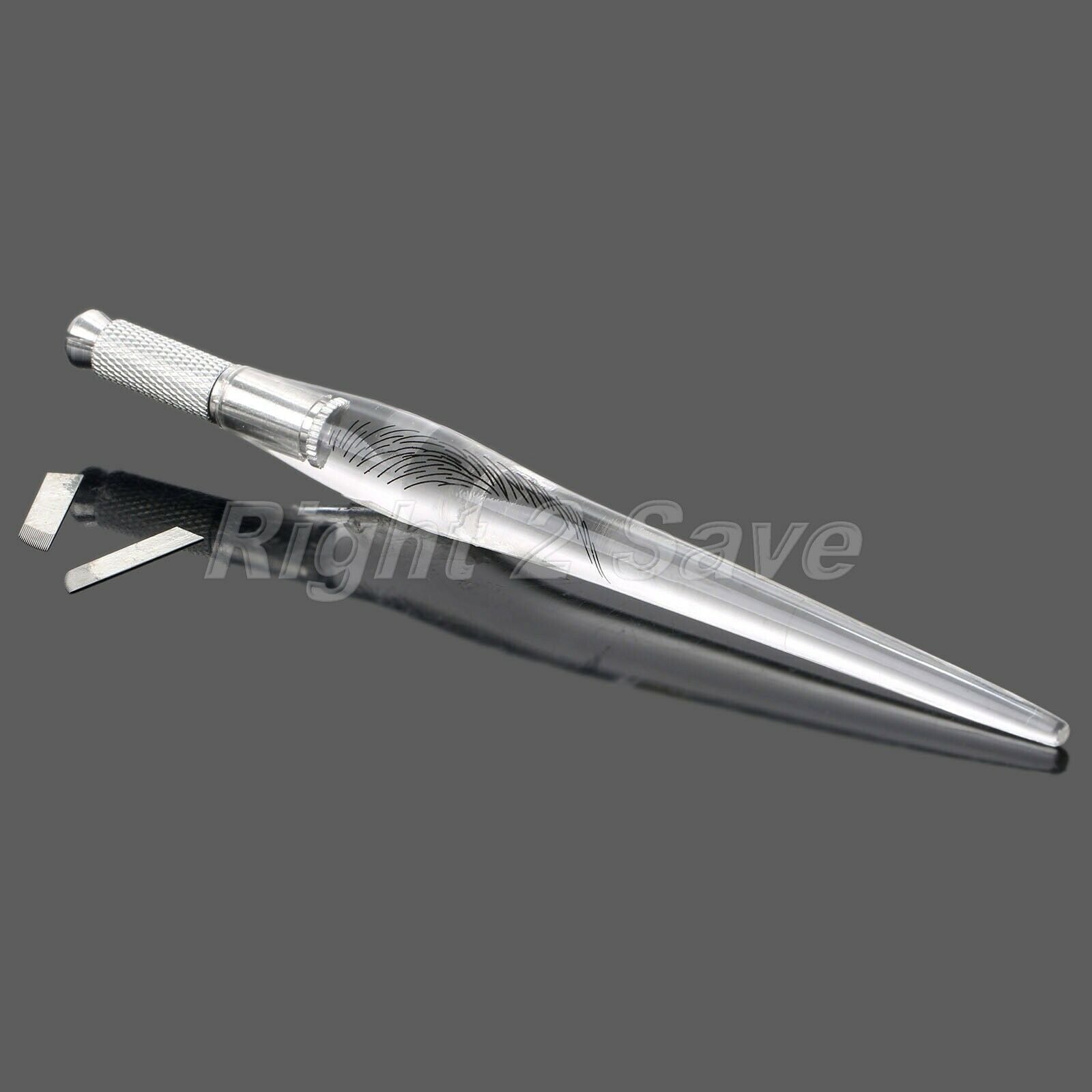 Manual Tattoo Pen+10pcs Needle Blade For Eyebrow Eyeliner Lip Permanent Makeup