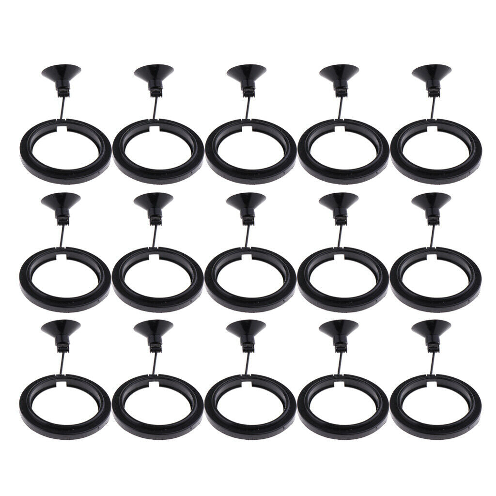 15pcs Fish Tank Floating Food Feeding Circle W/ Suction Cups Fish Feeder