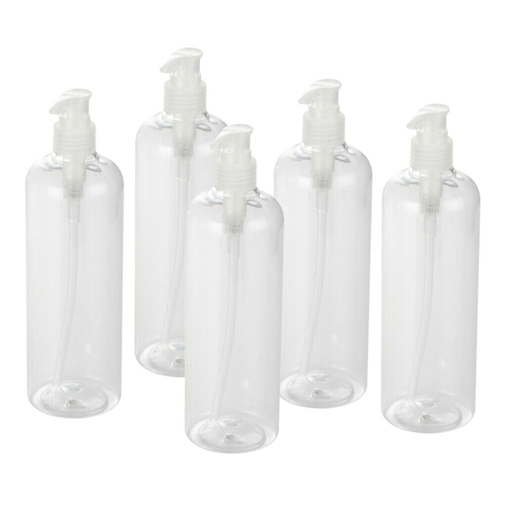 lot 17oz Shampoo Bottles Dispenser Containers for Body Wash Emulsion Clear