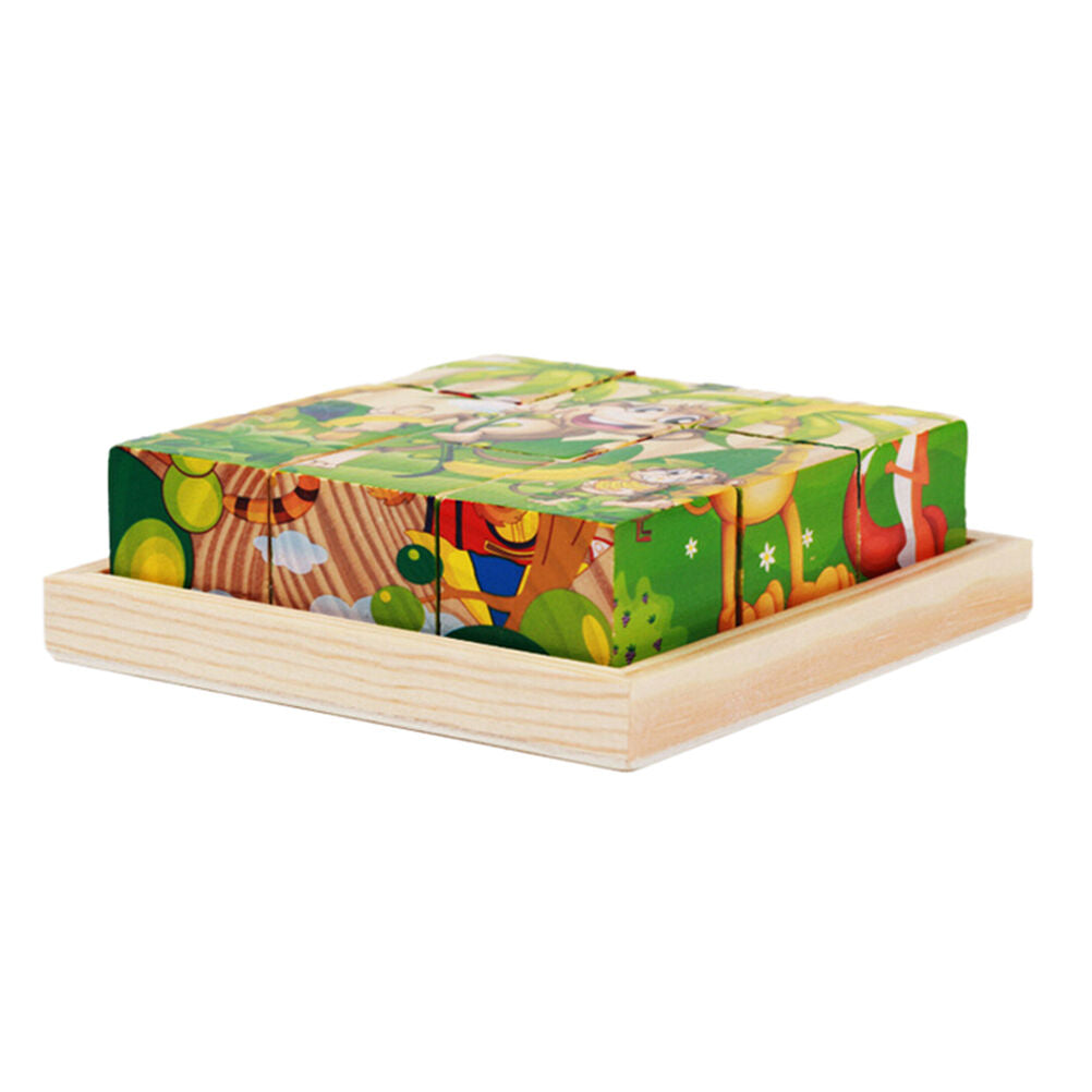 1x Wood Plate for Six-Sided Painting Building Block Wood Pallet 12cm X 12.l8