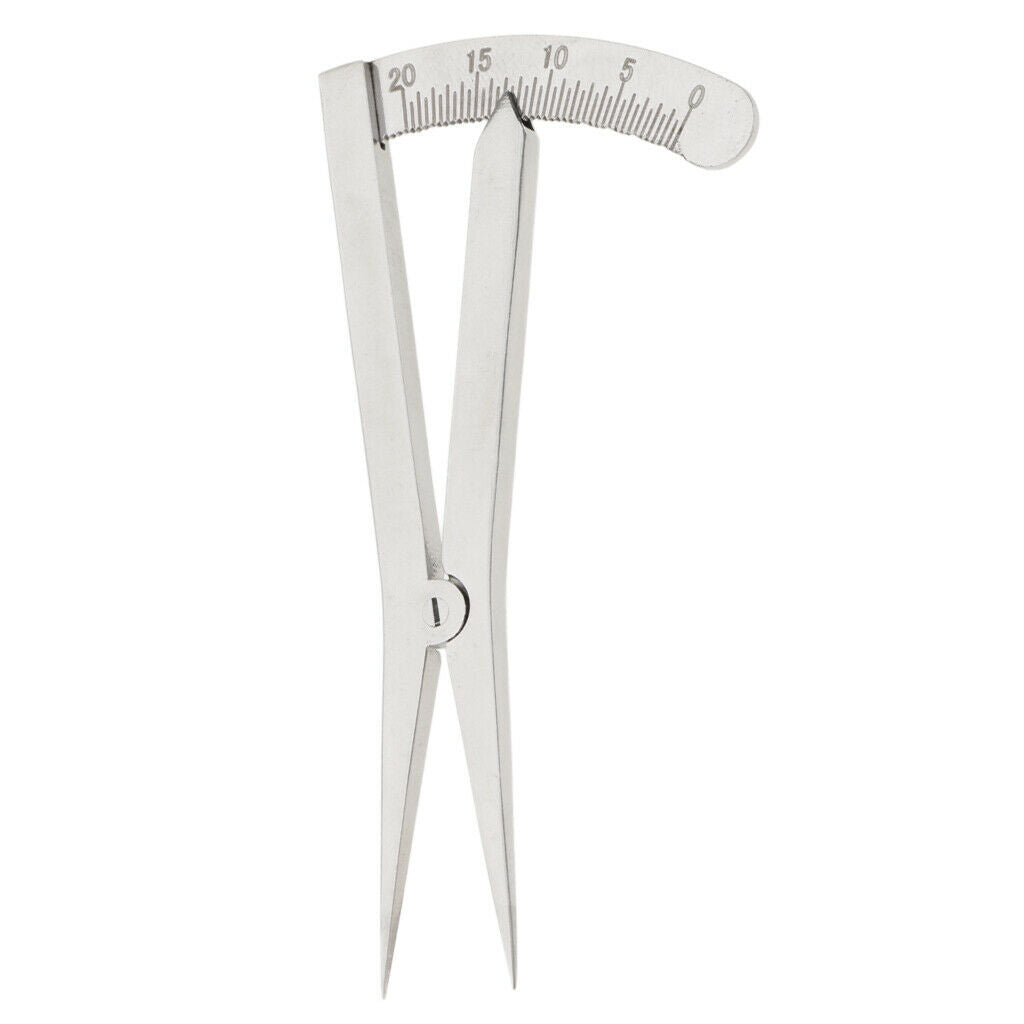 Stainless Steel Ophthalmic Eye Caliper Double Eyelid Scale Self Lock Straight