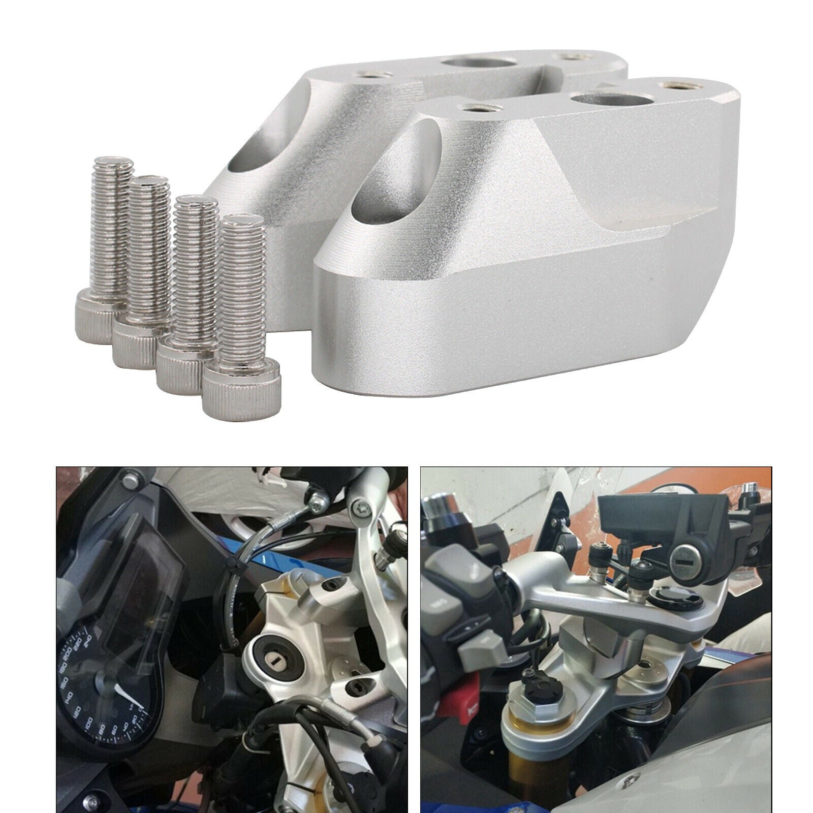 Heavy Duty Aluminum Handlebar Riser Clamp for BMW r1200rs 2015 2016 Replaces