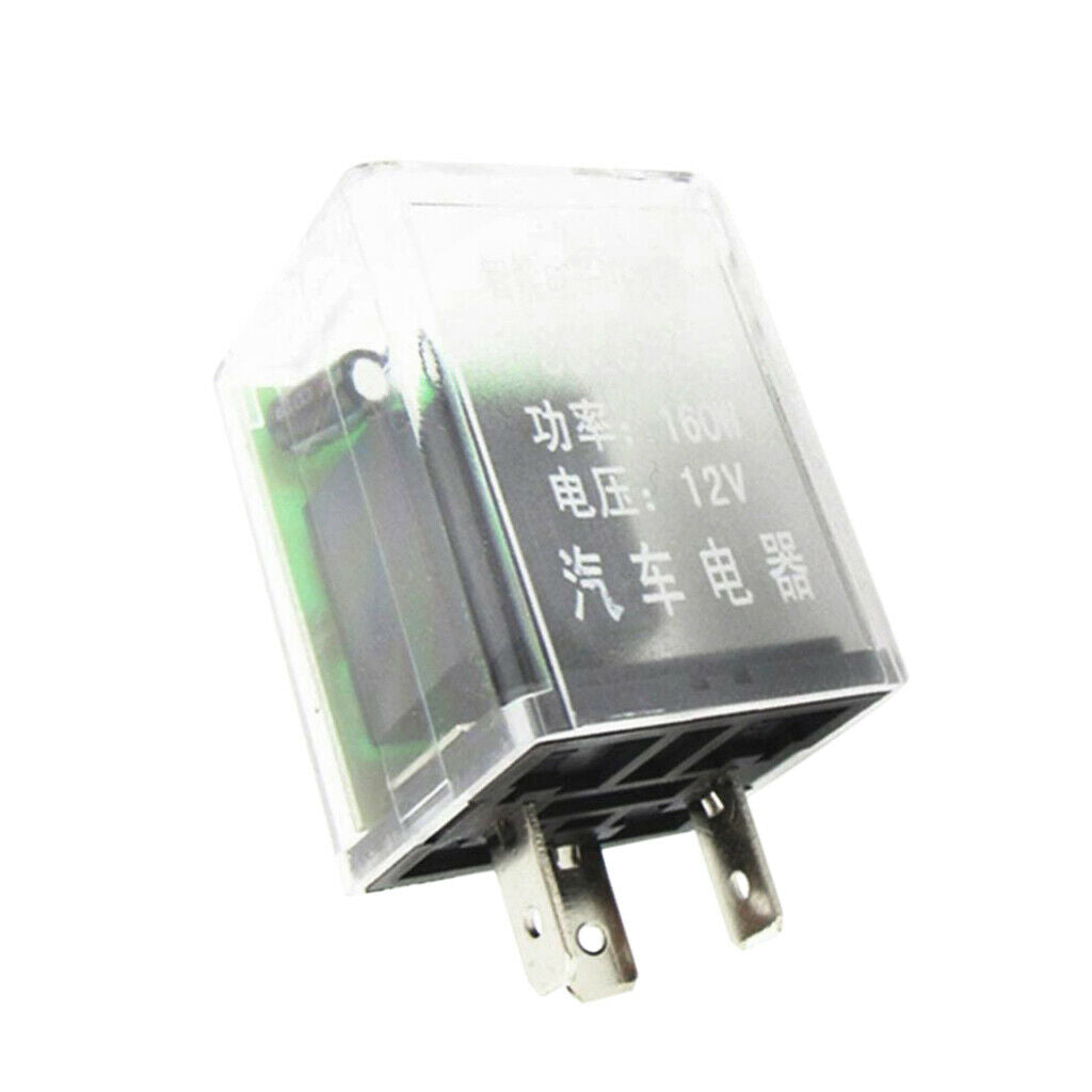 2pcs Electronic Flashing Relay 3Pin 12V 160W LED Contactors