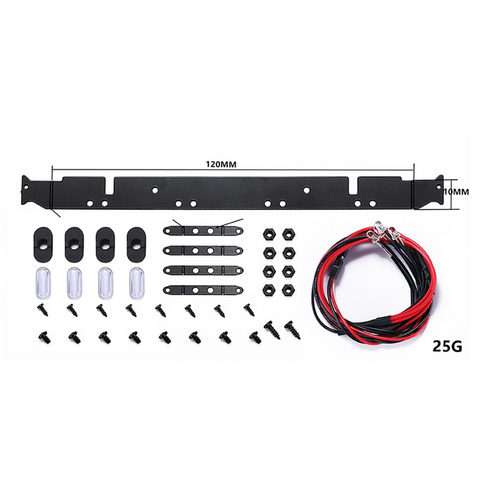 Spare Parts Roof Light Bar for MN D90 D91 MN99S 1/12 Scale RC Climbing Truck