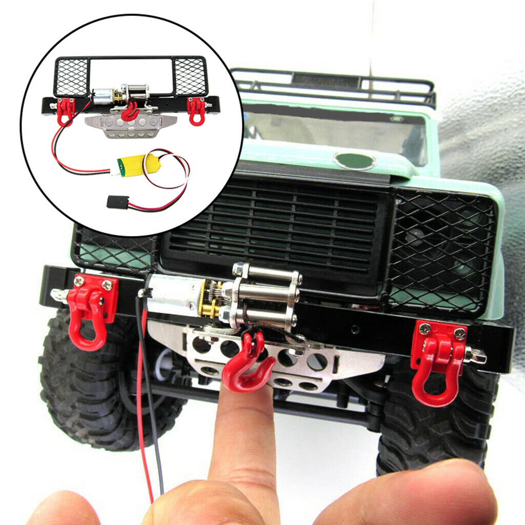Front Bumper with Winch for MN D90 D99S RC Car Spare Parts Replacement Acc