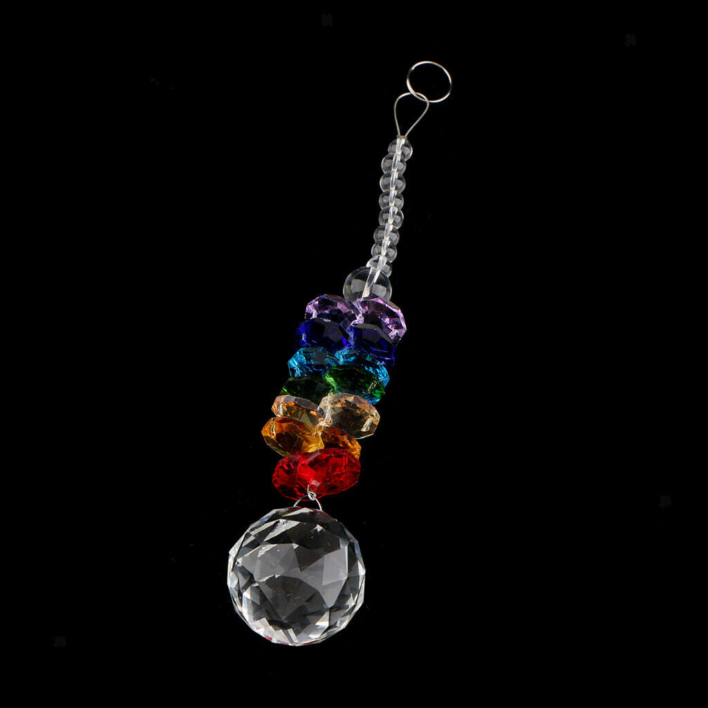 Crystal Suncatcher Rainbow Ball Pendant Prisms Hanging Decor  #2