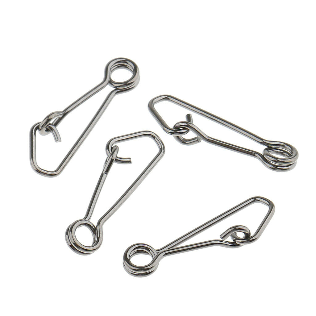 50 Pieces Fishing Snap Connectors Hooked Snap Hook Connector Terminal Tackle