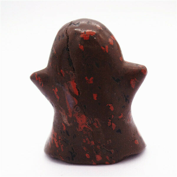 43x35x19mm Natural Rainbow Jasper Carved Ghost Decoration Statue Decor HH7930
