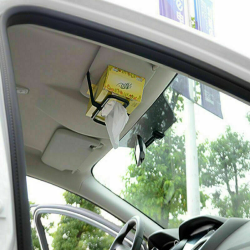 General Elastic Hanging Napkin Box Holder Car Sun Visor Seats Back Napkin Clip