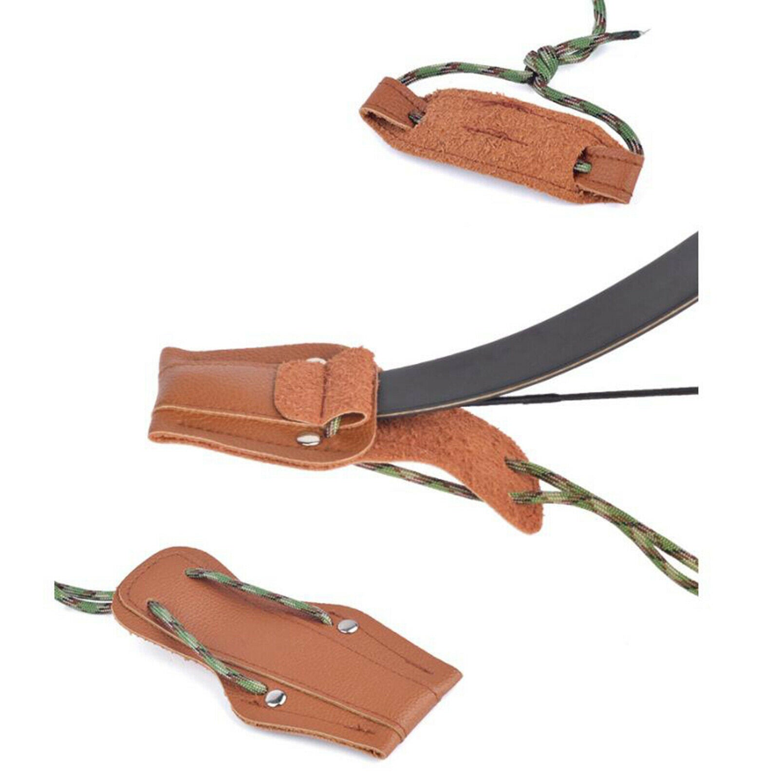 Traditional Leather Bow Stringer Recurve Long Bow Rope Hunting Shooting