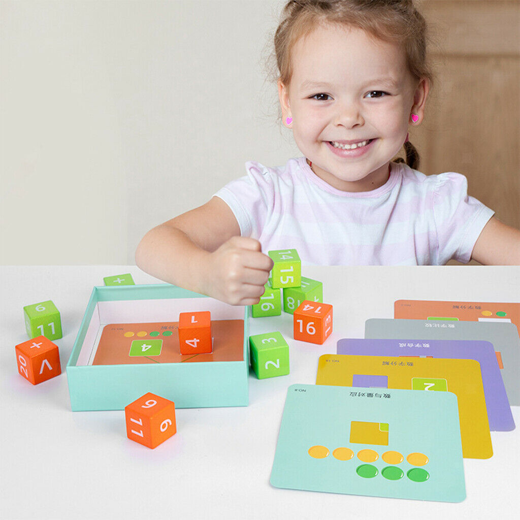 Montessori Wooden Blocks Arithmetic Toys Number Counting Interaction Digital
