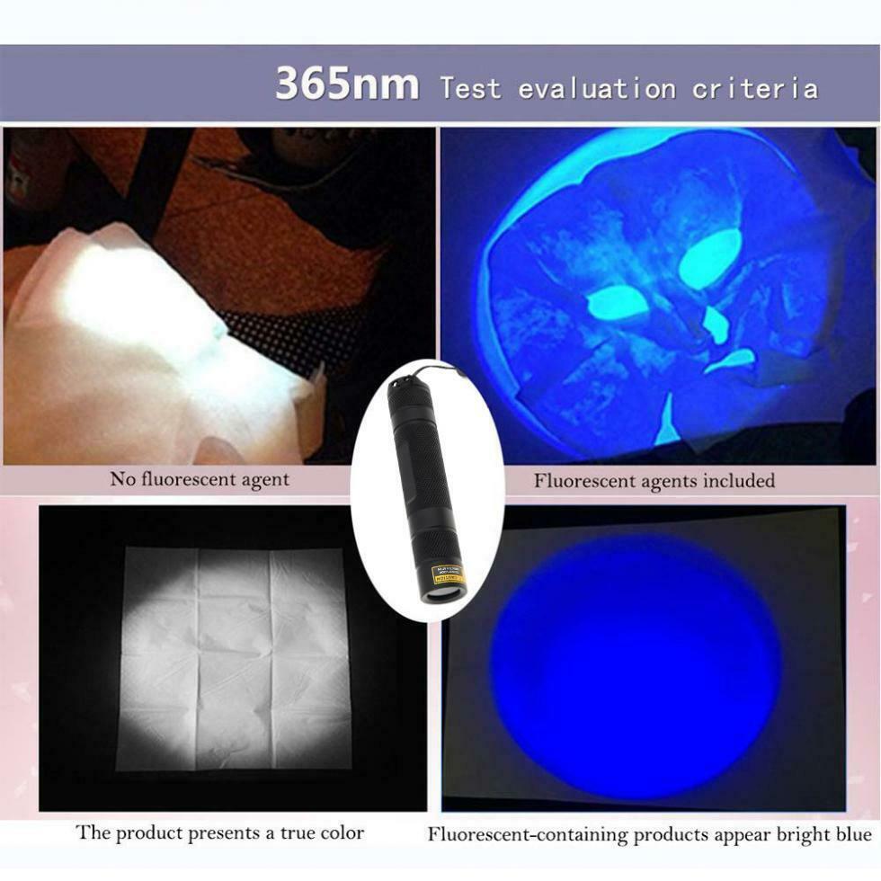10W 365nm LED Violets Lights UV Flashlight Portable Torch Light for Bed Bug