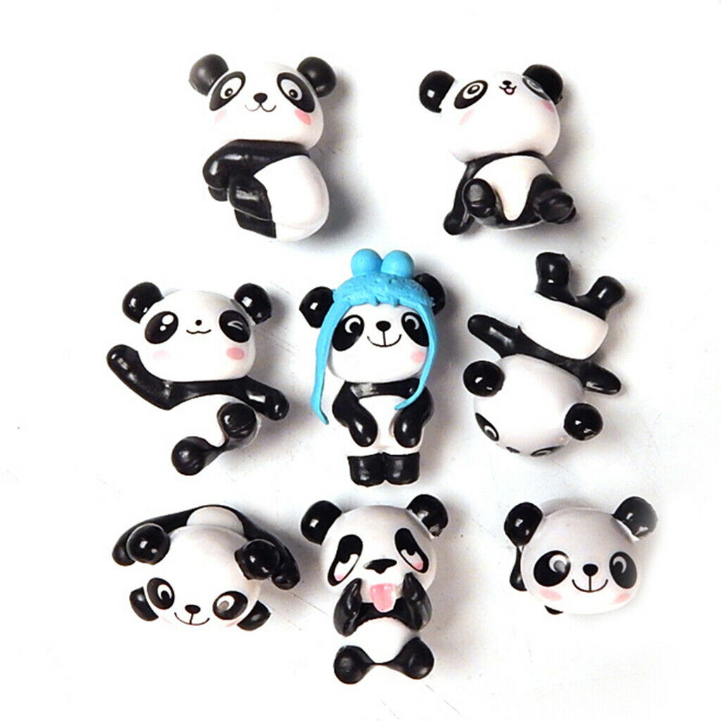 set of 8 Panda Refrigerator Magnet Kitchen Fridge Stickers Map Decor Gifts