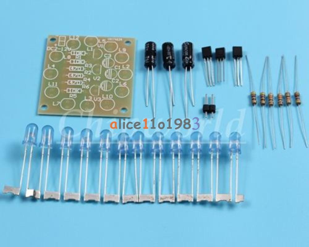 Circular Lamp Suite 12PCS LED Blue DIY Kit Perfect Electronic Production DIY
