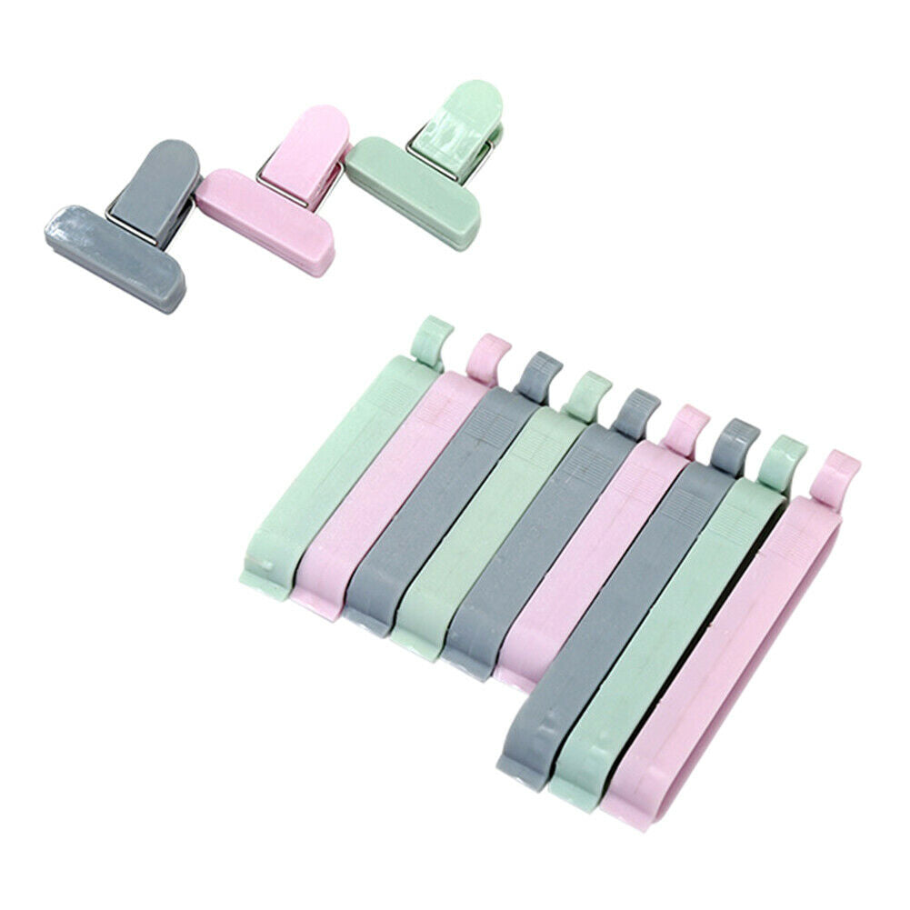 12X Plastic Bag Clips Food Storage Sealing Pegs Kitchen Seal Bag Bread Cereal HN