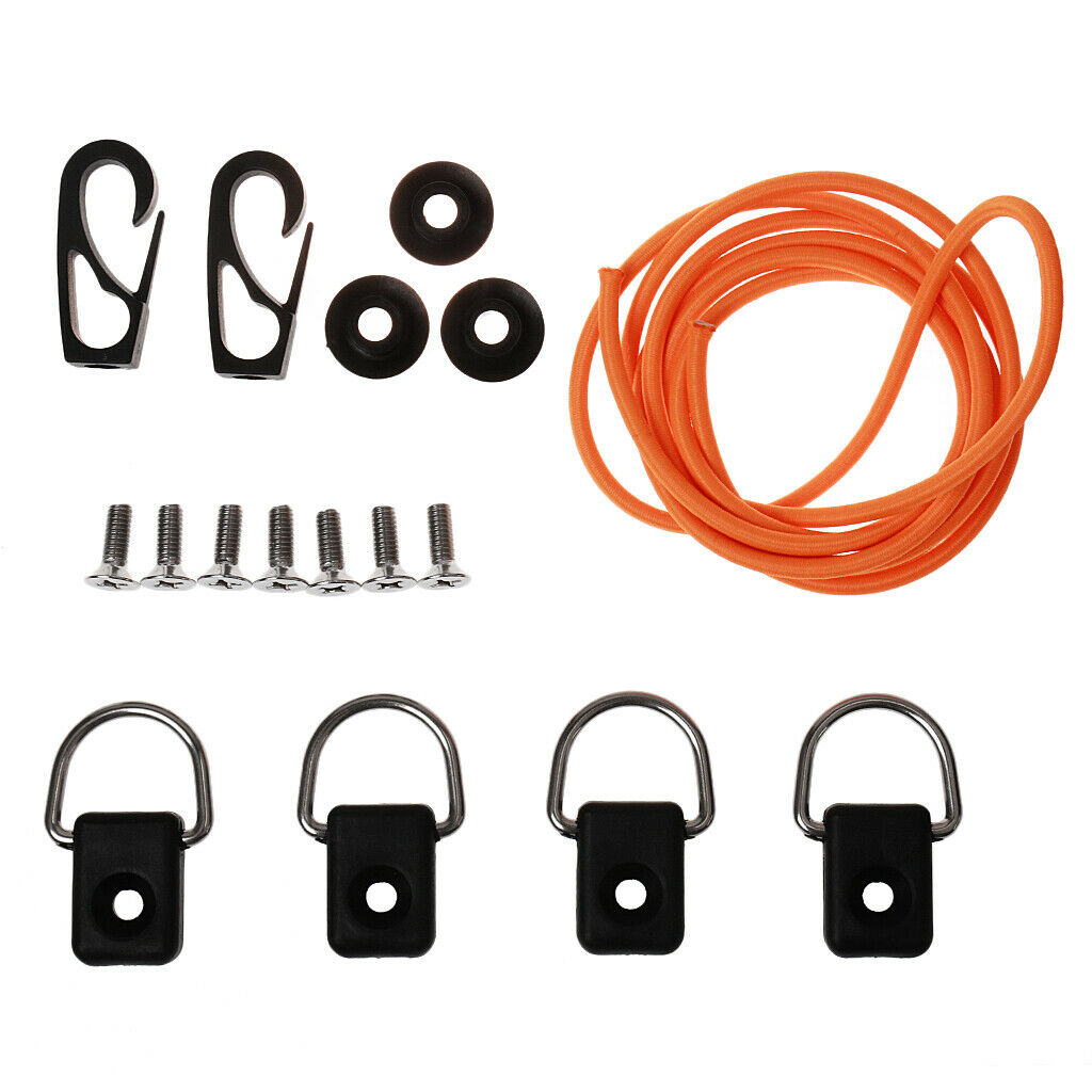 1 X Elastic String + 2 X Hooks + 4 X Kayak D  + 3 X Round