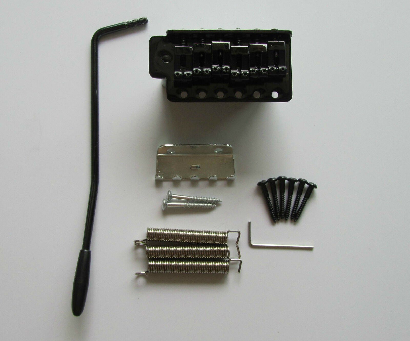 Black ST/Strat Guitar Single Tremolo Bridge Locking System for Strat