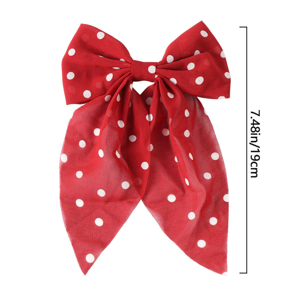 Cute Double Layer Hair Clip Bowknot Hairpins Duckbill Hair Clip Polka Dot Clips