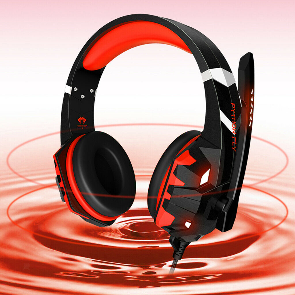 Surround Sound Gaming Headset Over Ear Noise Isolation Mic for Nintendo Red