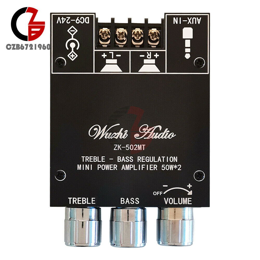 2*50W Bluetooth 502MT 5.0 Amplifier Board 2 Channel High Power Audio Stereo