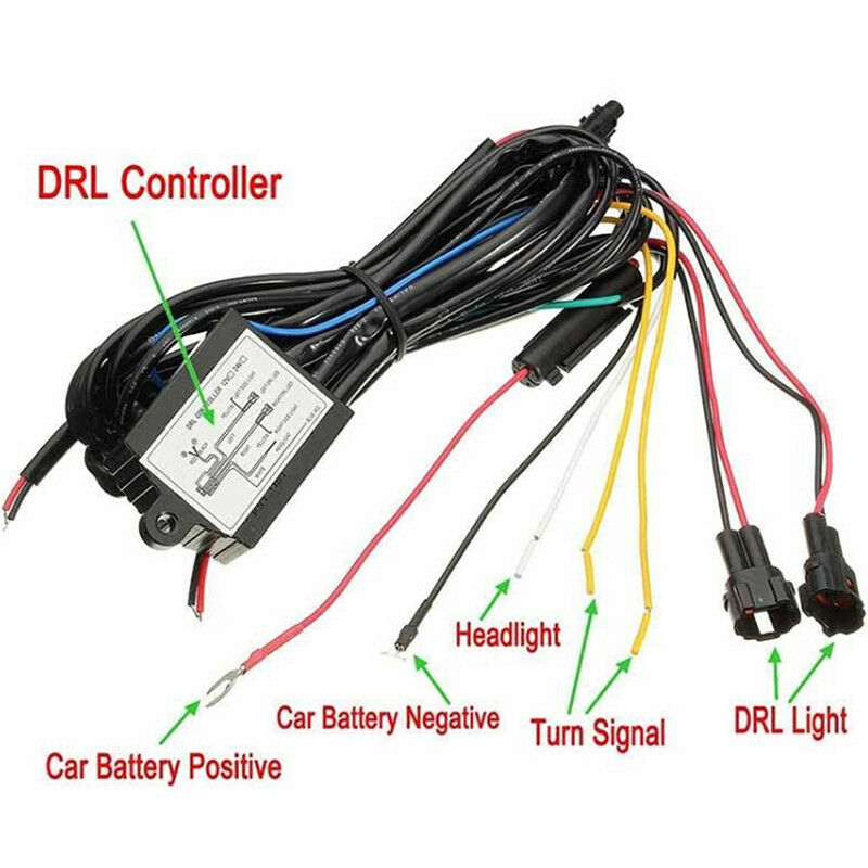 Car DRL Daytime Running Light Dimmer Dimming Relay Control Switch Harness 12V BD