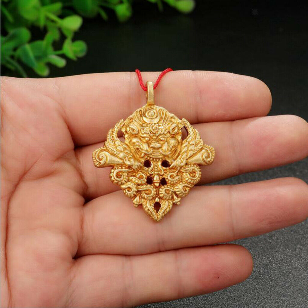 Metal Taotie Religion Buddhism Spirituality Amulet Necklace Charms Pendant