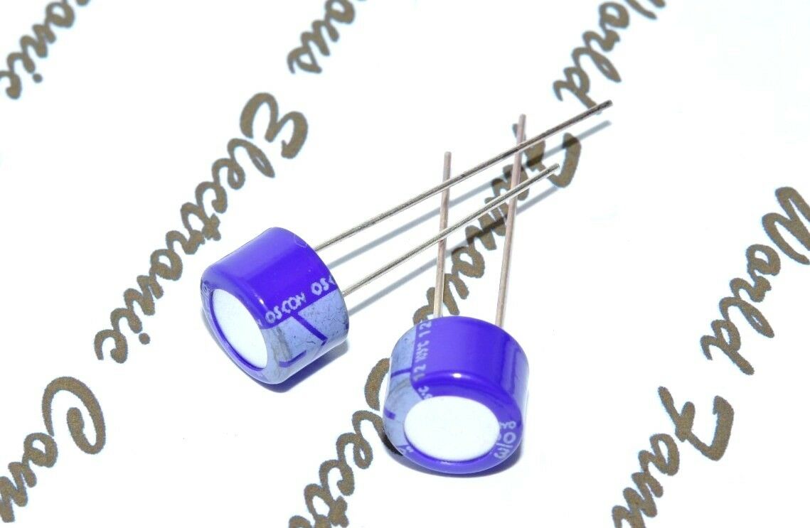 10pcs-SANYO 100uF 6.3V OSCON(OS-CON) Radial Aluminum Solid Capacitors - 6SL100M