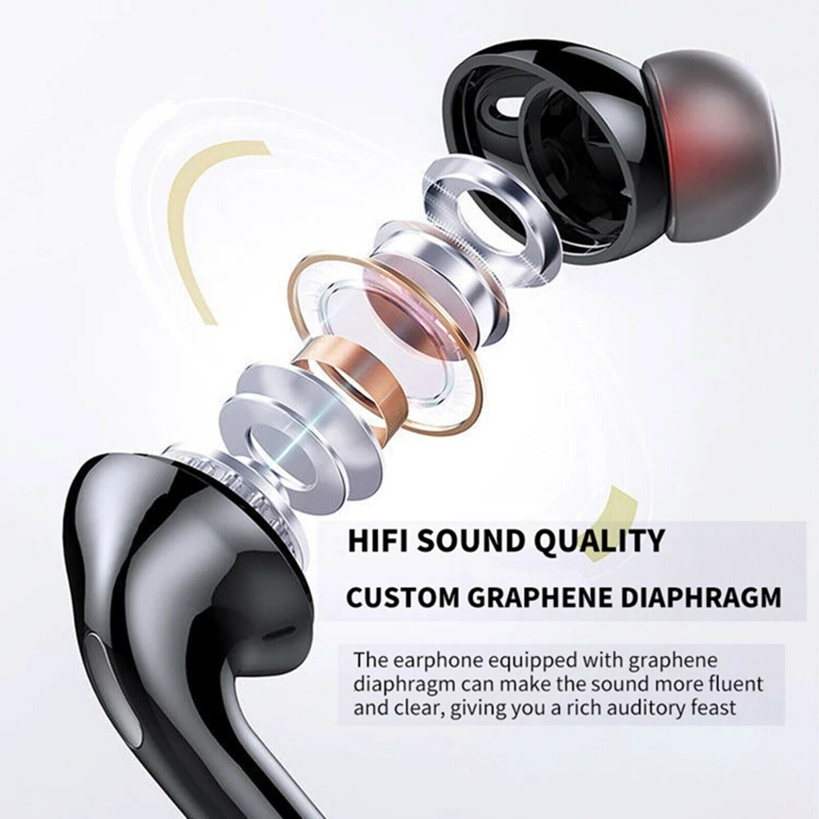 Sport Earphones Wireless w/Mic Bluetooth Headphones 800MAH for Home Office