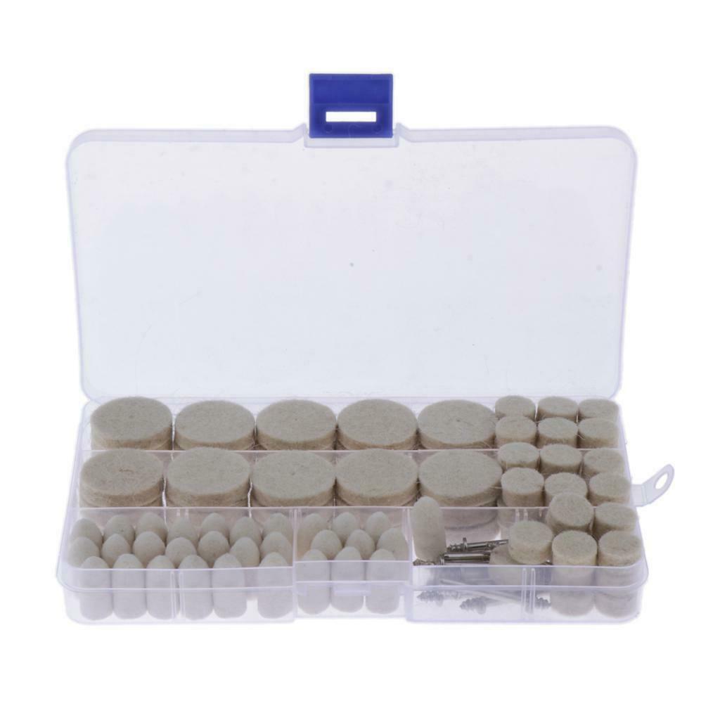 110pcs Wool Grinding Head Wheel Rotary Grinding And Polishing Tool +12xShank