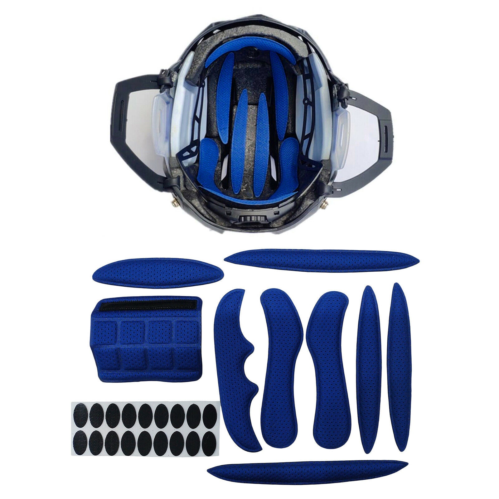 2X 27pcs/Set Bike Helmet Padding Kits Bicycle Helmet Liner Chin Strap Foam Pads