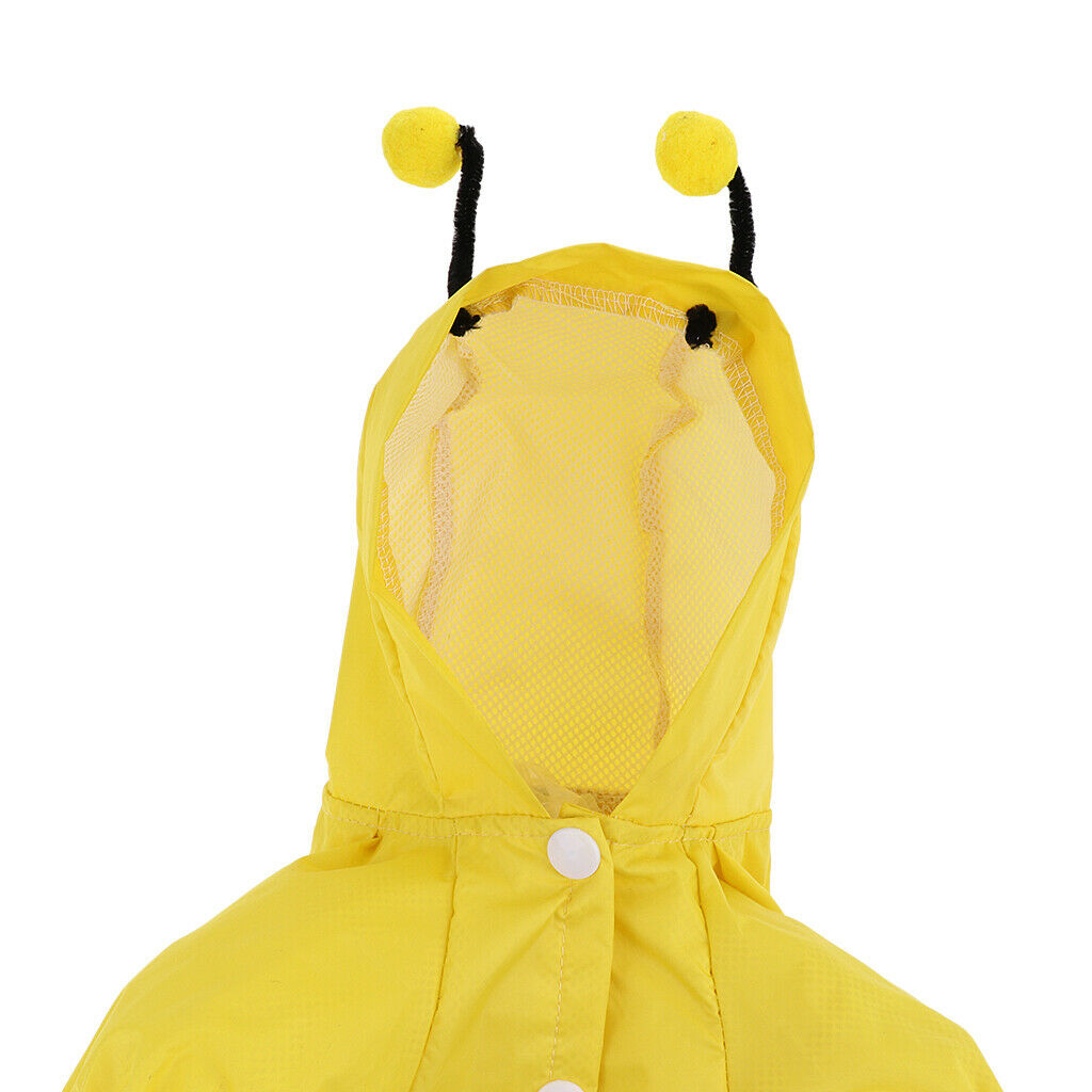 Bright Yellow Small & Middle Dog Raincoat Pet Rain Poncho Dog Pet Rainwear S