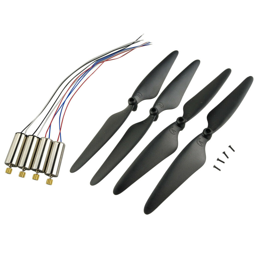 4 Pieces Propeller Blade Motor for   X4 H502S H502E Drone Parts Black