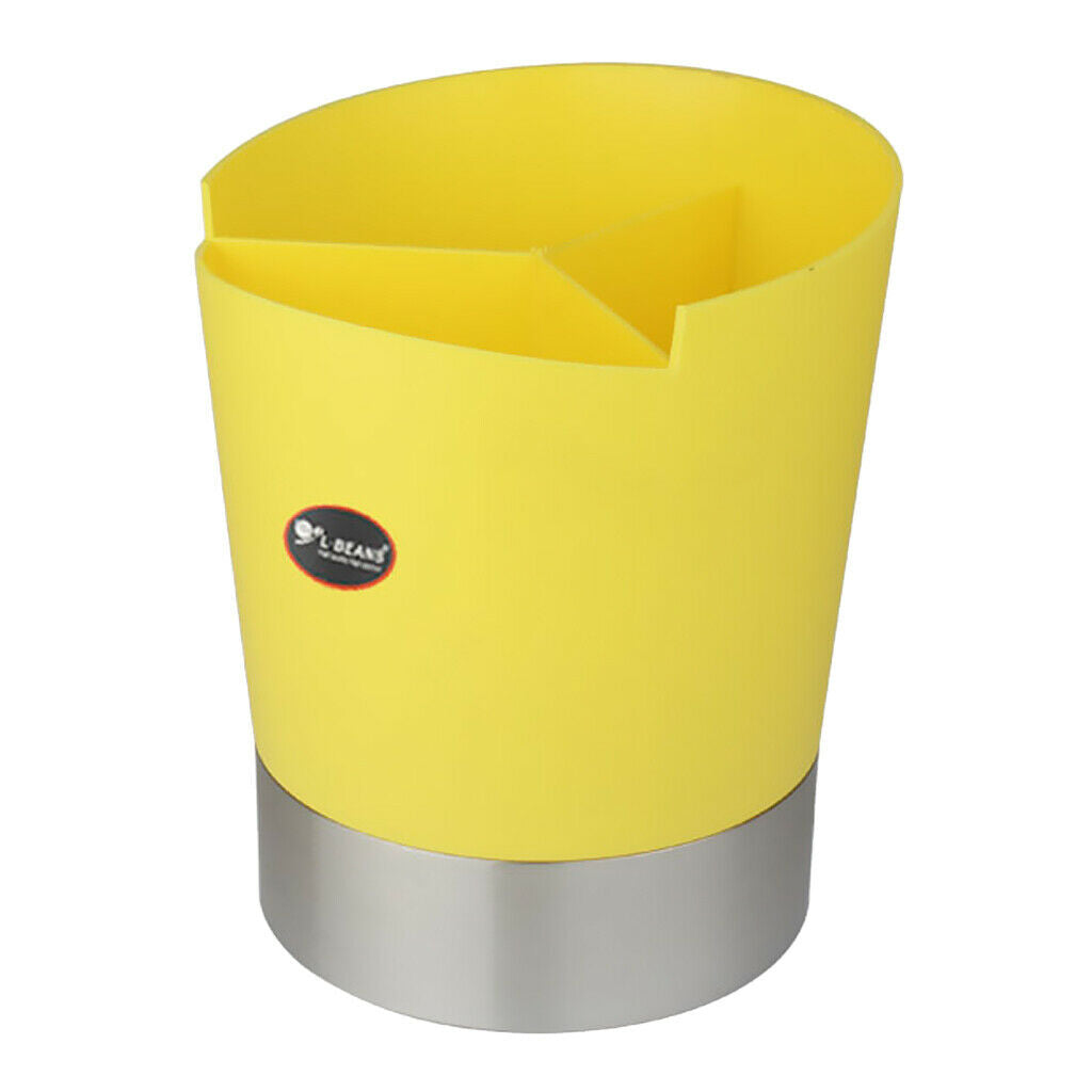 Plastic Kitchen Cutlery Storage Box Small Chopsticks Spoons Barrel Yellow