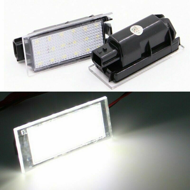 2Pcs LED Voiture Plaque Immatriculation Lampe Pour Renault Megane 2 Clio Laguna
