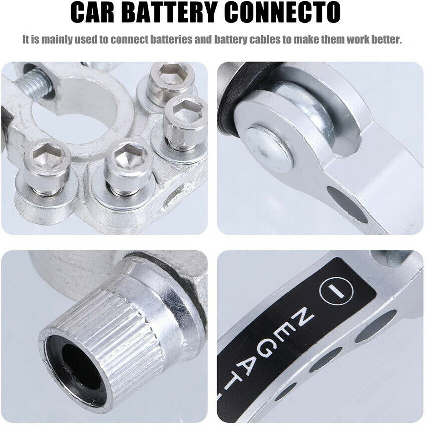 2x Battery Terminal Clamp Connectors 4 Way Positive Negative Quick Release