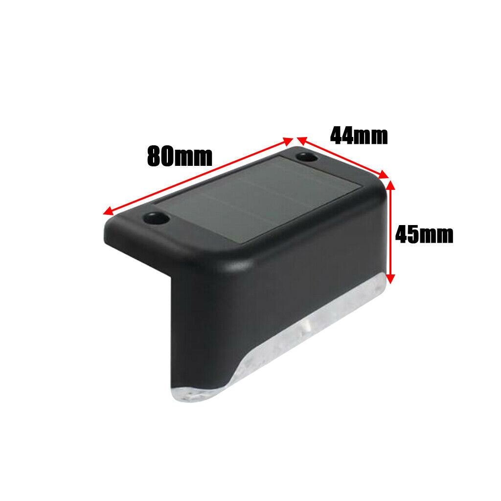Solar Powered Step Lights Waterproof for Stairs Automatic Led Fence Lamp