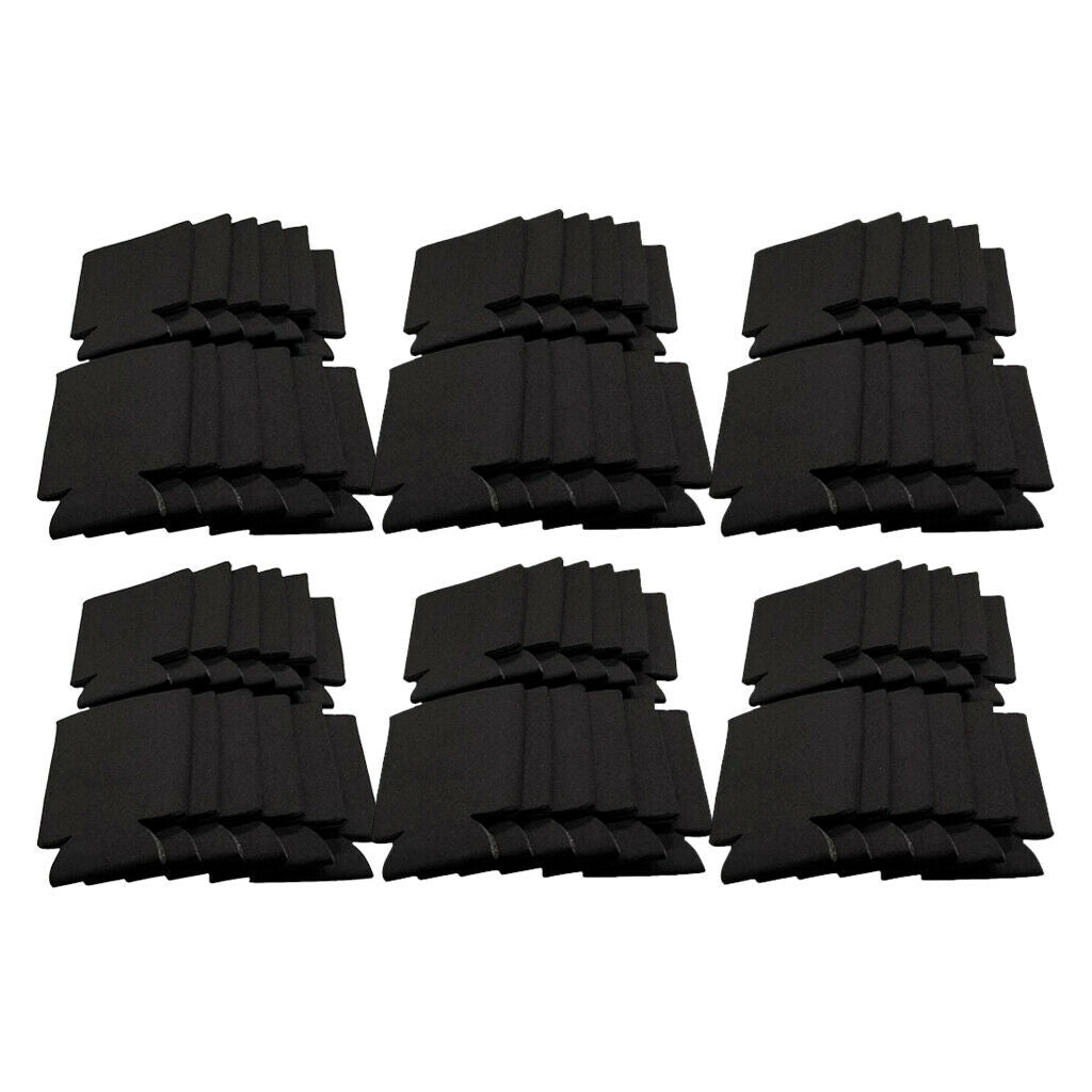 60x Black Cup Sleeve Neoprene Beer Bottle Holder Insulator Birthday Supplies