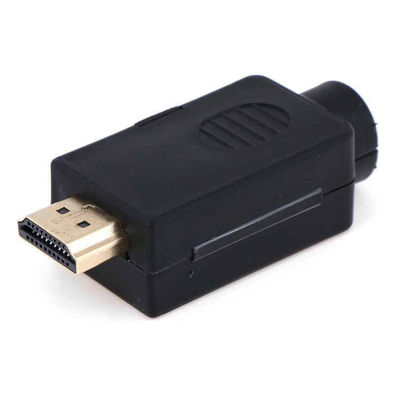 HDMI Male 19P Plug Breakout Terminals Solderless Connector With Cover pwATAY1