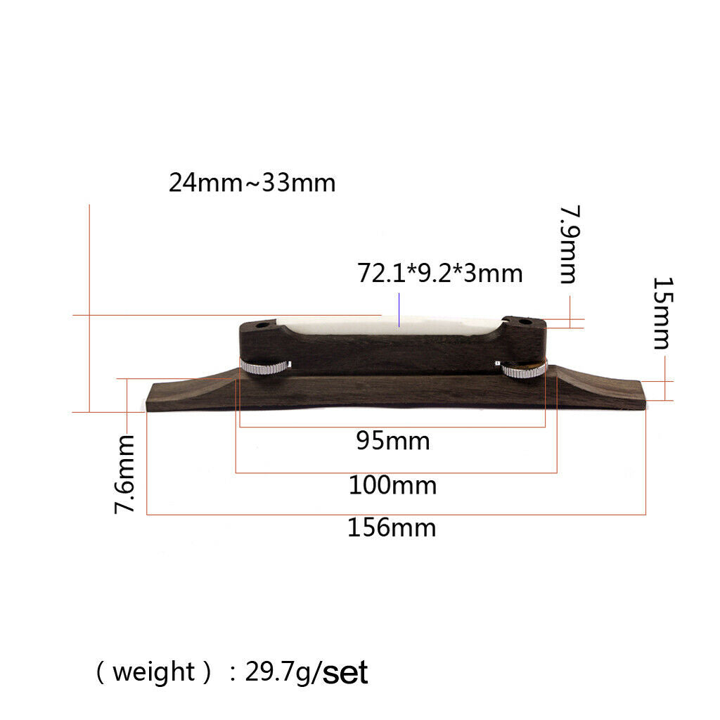 New Rosewood Bridge And Bone Saddles For Guitar Repair Tools Luthier