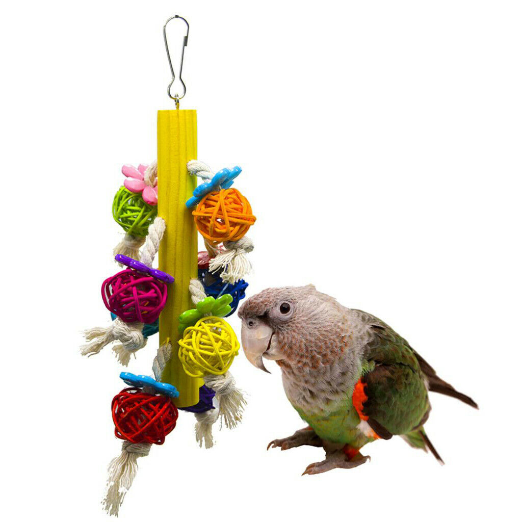 Parrots Chew Toys Birds Rattan Ball Toys For Medium Bird Finches Cockatoo