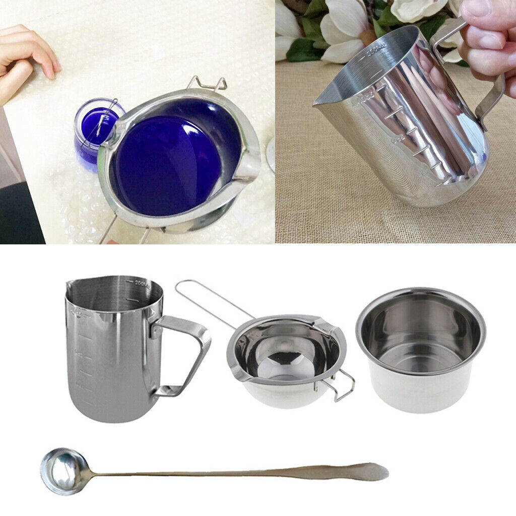 4Pcs/Set Wax Candle Making Kits Wax Melting Pot Rustproof Home Carfts Tools