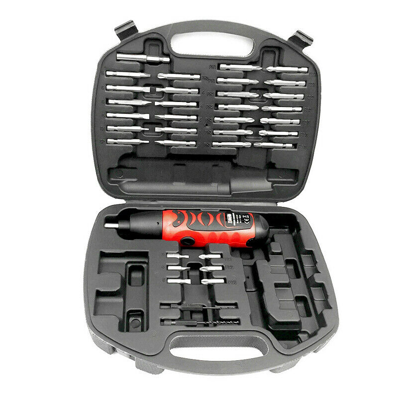 37PCS Screwdriver Electric Cordless Brushed Power Repair Drill Tool Kit 200 RPM