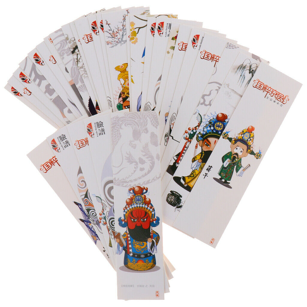 30 pcs Chinese Style Bookmarks Handmade Soft Craft DIY Project Colorful E
